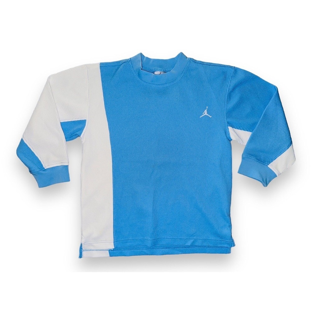 Jordan Vintage‎ Long Sleeve Shirt Boys Small #23 Carolina Blue Top N6
